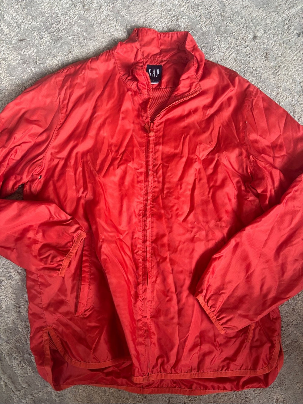 vintage GAP Men's Red Lightweight Windbreaker Jacket